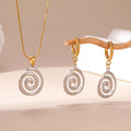 White Enamel Flower Jewelry Set