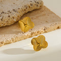Gold Textured Earrings