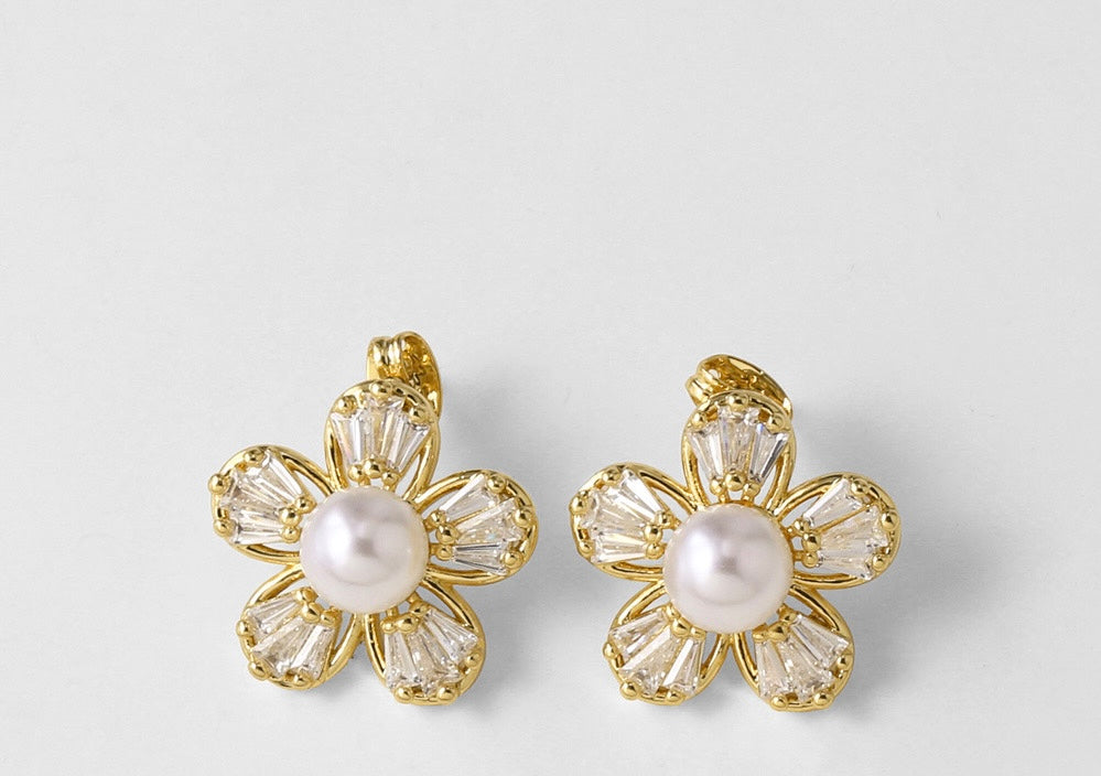 Gold Textured Earrings