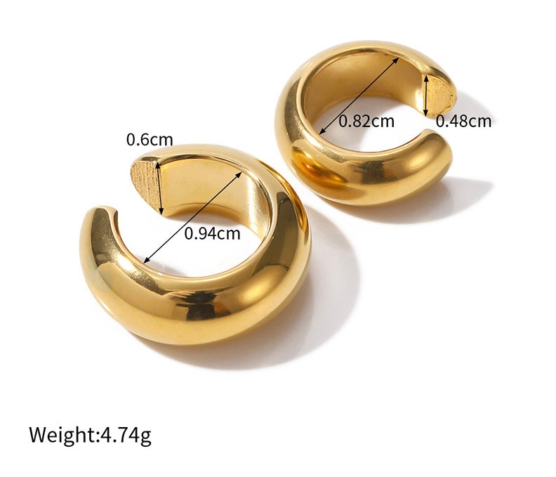 Gold Textured Earrings