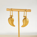Gold Chili Pepper Drop Earrings