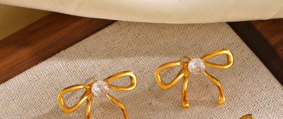 Gold Textured Earrings