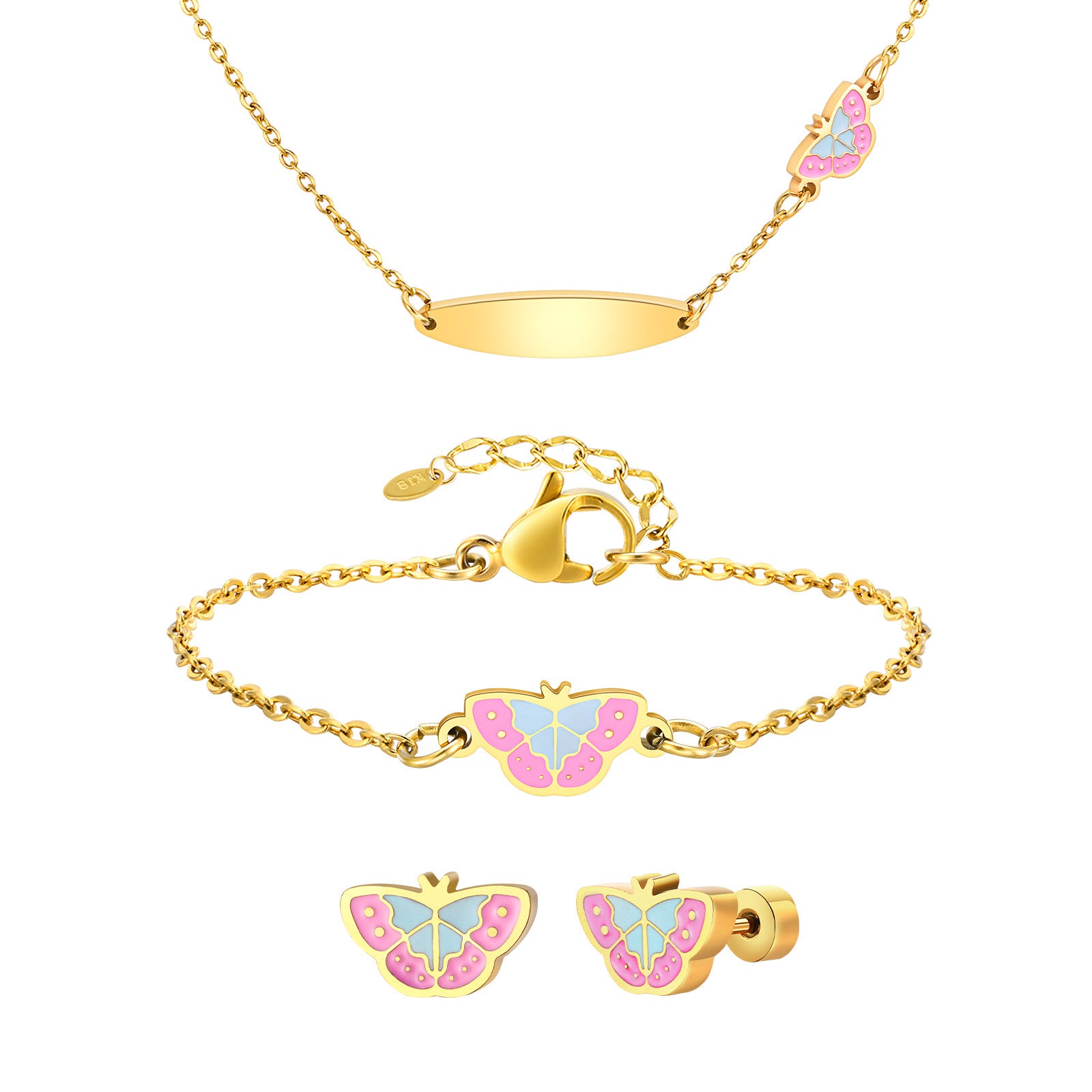 Kids Gold Charm Necklace Collection — 4 Styles