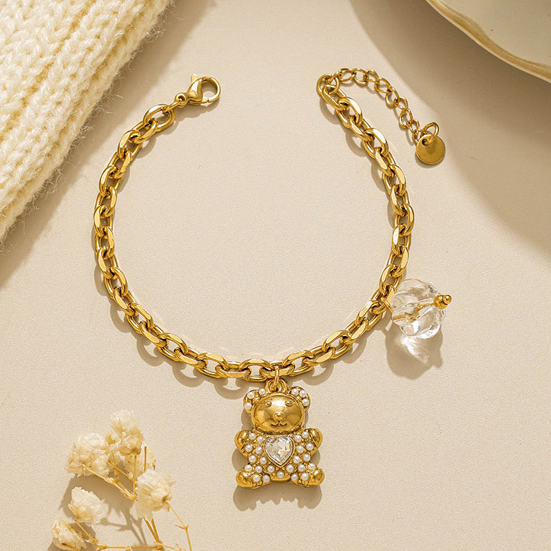 Gold Teddy Bear Jewelry Collection — 6 Styles. Kids collection